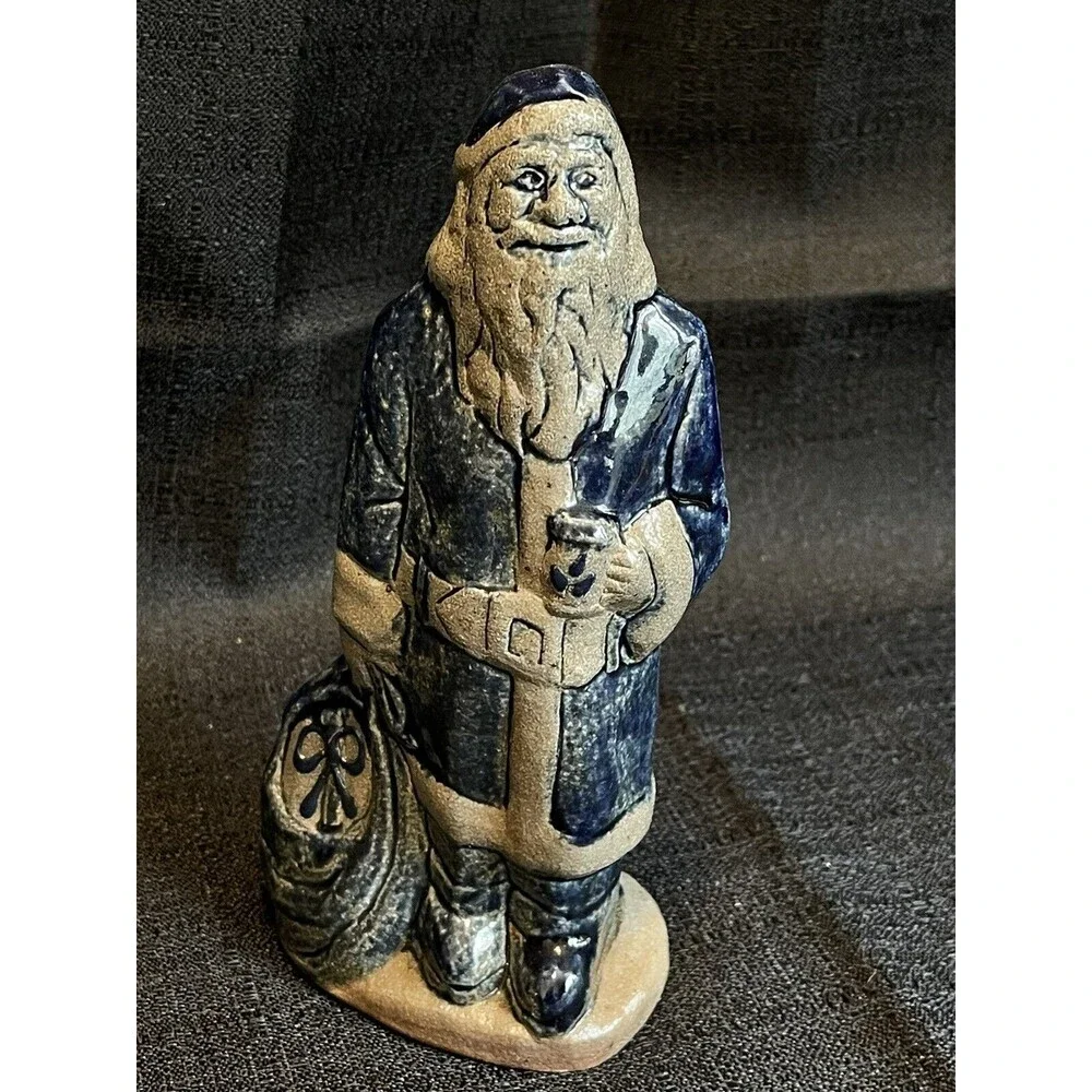 1990 Rowe Pottery Works Annual Santa RPW Salt Glazed 6.5" Father Christmas - Picture 1 of 9